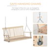 Wooden 2-Seater Poch Swing Chair Hanging Hammock Chains Wooden 2-Seater Poch Swing Chair Hanging Hammock Chains - Image 5