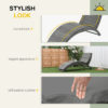 Garden Patio Rattan Wicker Folding Sun Lounger Cushion Grey Garden Patio Rattan Wicker Folding Sun Lounger Cushion Grey - Image 5