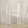 360° Swivel Jewellery Cabinet with Full-Length Mirror and Storage, White