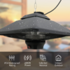 Outsunny 2kw Electric Heater LED Halogen Heating Hanging Light Outdoor Remote - Image 5