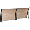 Outsunny 80 L x 195 W x 23 H cm Clear Polycarbonate Curved Awning Black - Image 5