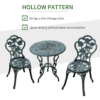 3 Pcs Cast Aluminum Bistro Set-Green 3 Pcs Cast Aluminum Bistro Set-Green - Image 5
