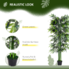 Artificial Bamboo Tree Plant, 1.8 m-Green Bamboo/ Black Pot - Image 5