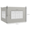 Outsunny Gazebo Side Panels for 3x3(m) or 3x6m Gazebo Canopy, 2 Pack, Green - Image 5