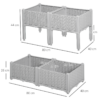 PP Set Of 2 Raised Outdoor Garden Planter Box - Image 5