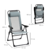 2 Portable Folding Recliner Outdoor Patio Chaise Lounge Chair with Backrest - Image 5