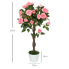 Artificial Camellia Tree Fake 21 Flowers & Nursery Pot Decor, 90cm - Image 5