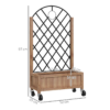Outsunny Wooden Raised Bed, Outdoor Planter Box w/ Metal Trellis Outsunny Wooden Raised Bed, Outdoor Planter Box w/ Metal Trellis - Image 5