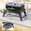 Outsunny Folding Charcoal Barbecue Grill, Portable BBQ for Camping - Image 6