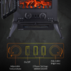 1850W Flame Effect Freestanding Electric Fireplace Stove – Black 1850W Flame Effect Freestanding Electric Fireplace Stove – Black - Image 5