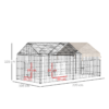 Outdoor Pet Shelter with Weather Protection and Portable Cage Design