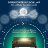 Rattan Solar Floor Lamp with Auto On/Off LED Light, Brown Rattan Solar Floor Lamp with Auto On/Off LED Light, Brown