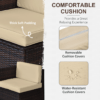 Outsunny 6-Seater Rattan Sofa Furniture Set W/Cushions, Steel Frame-Brown Outsunny 6-Seater Rattan Sofa Furniture Set W/Cushions, Steel Frame-Brown