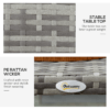 Rattan Coffee Table, Patio Wicker Table with All-Weather Grey
