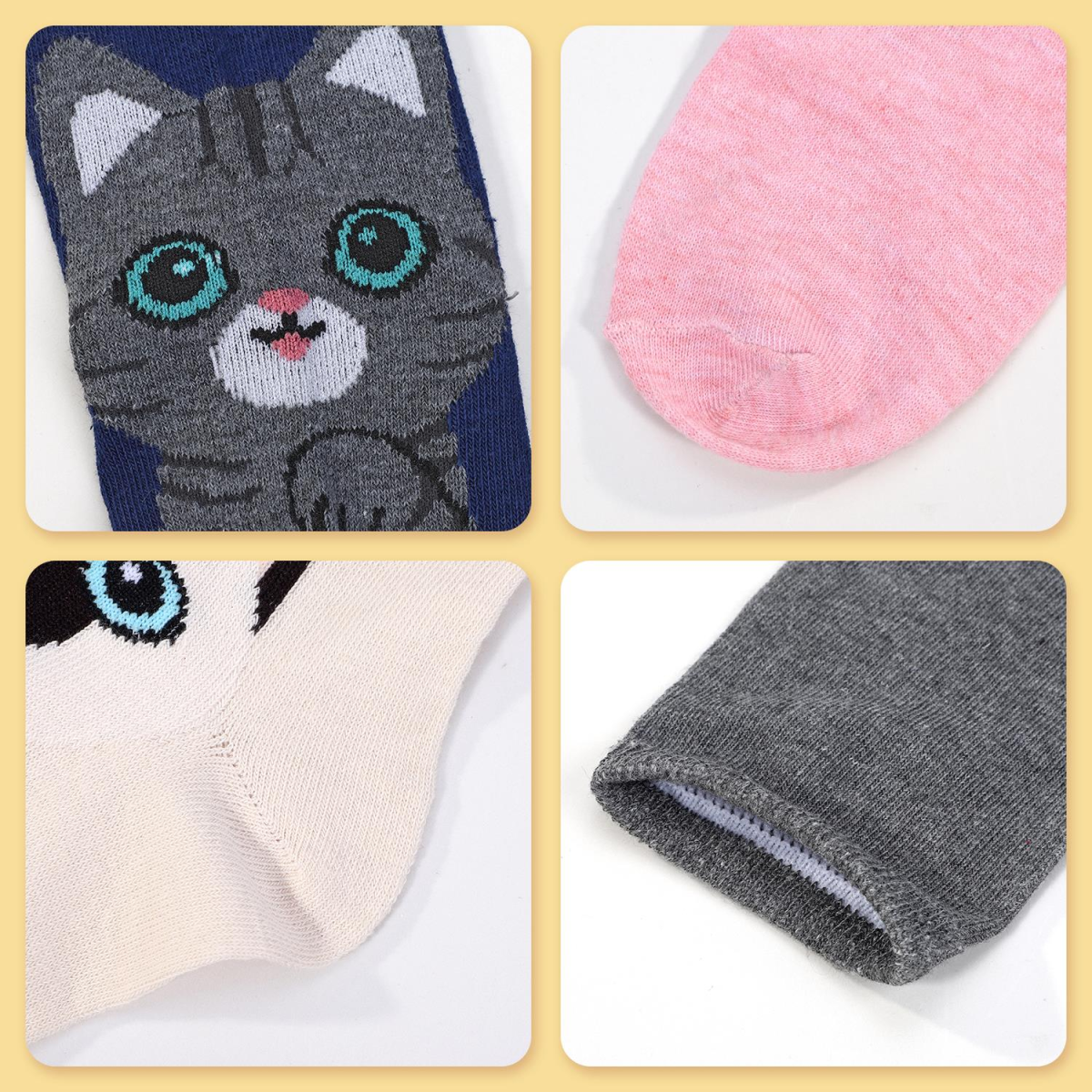 5 Pack Kitty Socks 5 Pack Kitty Socks - Image 5