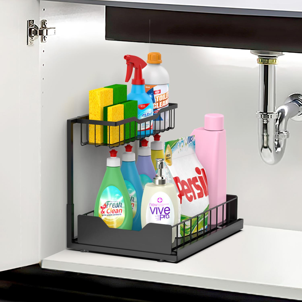 Metal Under Sink Storage Rack Metal Under Sink Storage Rack - Image 5