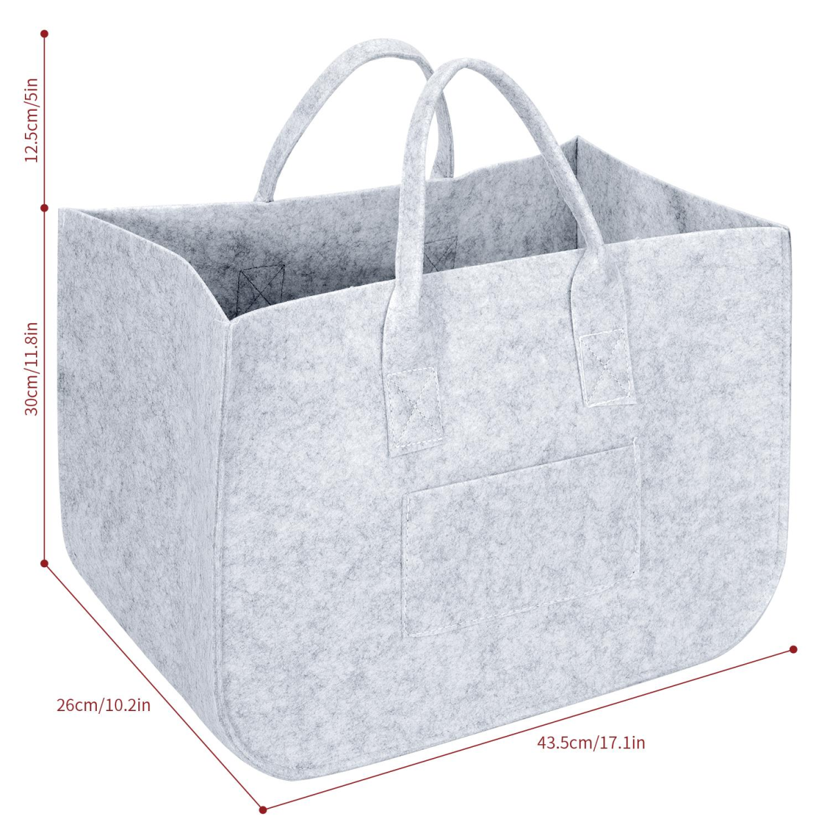 VINSANI 2pk Storage Baskets Light Grey 0000509 VINSANI 2pk Storage Baskets Light Grey 0000509 - Image 6