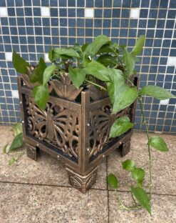 Alternative view of Bronze Butterfly Design Planter Rack