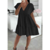 Italian V Neck Smock Dress - Elegant Everyday Style Italian V Neck Smock Dress - Elegant Everyday Style - Image 8