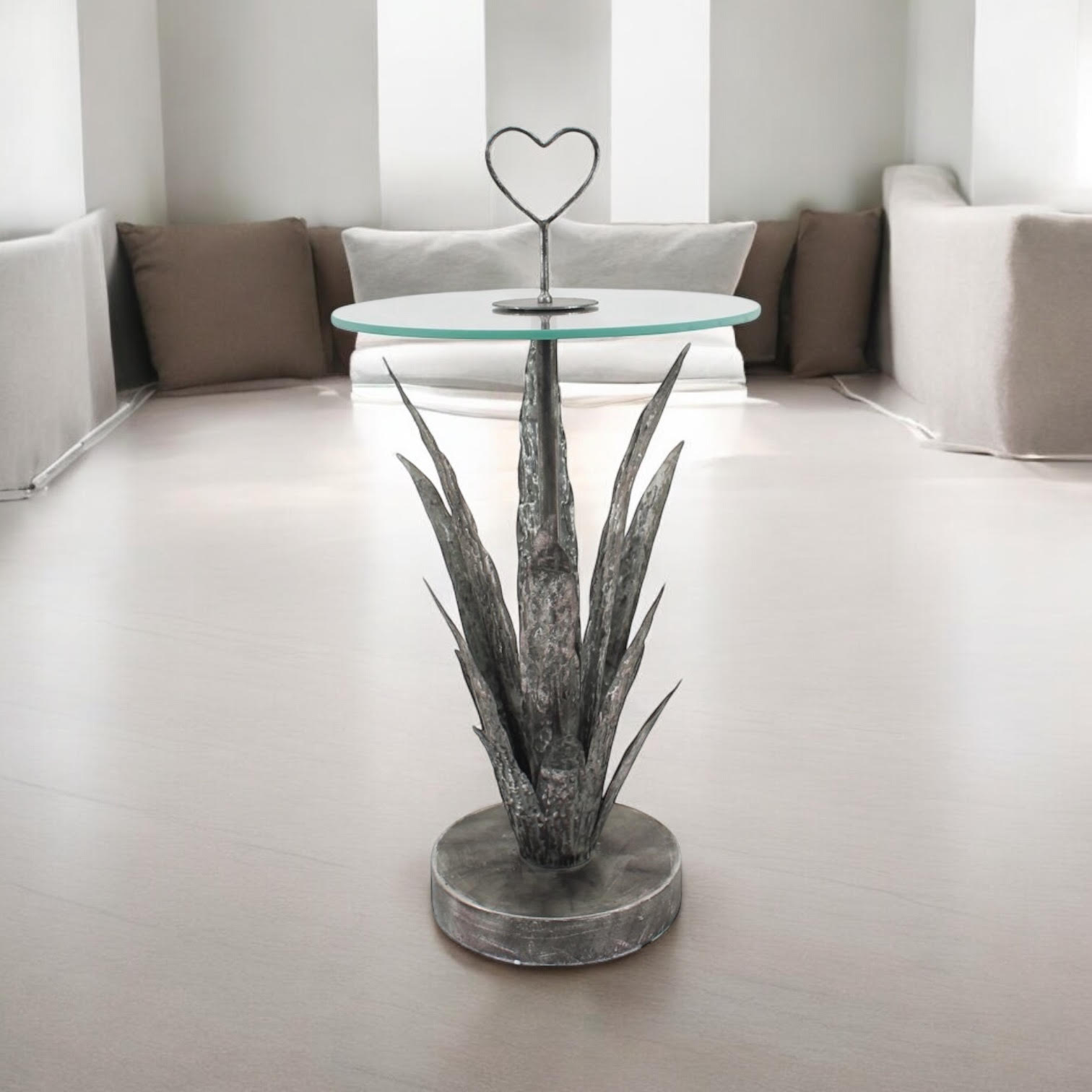 79CM METAL TABLE leaf design 79CM METAL TABLE leaf design - Image 3
