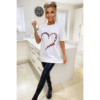 Ladies Oversized Printed Heart Short Sleeve T-Shirt Ladies Oversized Printed Heart Short Sleeve T-Shirt - Image 2