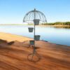 130CM GREY METAL GARDEN PLANTER - Image 4