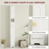 20cm Slim Bathroom Storage Cabinet with Adjustable Shelves, White