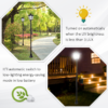 1.77m Tall Free-Standing ABS Garden Solar LED Lamp Post Black - Image 6