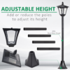 Outsunny Solar Powered Lamp Post, IP44, 18Lx18Wx160H cm-Black Outsunny Solar Powered Lamp Post, IP44, 18Lx18Wx160H cm-Black - Image 6