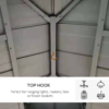 3.5 x 3.5m Aluminium Hardtop Gazebo Canopy 2-Tier Roof Grey - Image 6