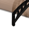 Outsunny 80 L x 195 W x 23 H cm Clear Polycarbonate Curved Awning Black - Image 6
