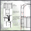 Metal Decorative Backyard Arch Gate Garden Arbor for Climbing Plants Outsunny Metal Decorative Backyard Arch Gate Garden Arbor for Climbing Plants Outsunny - Image 6