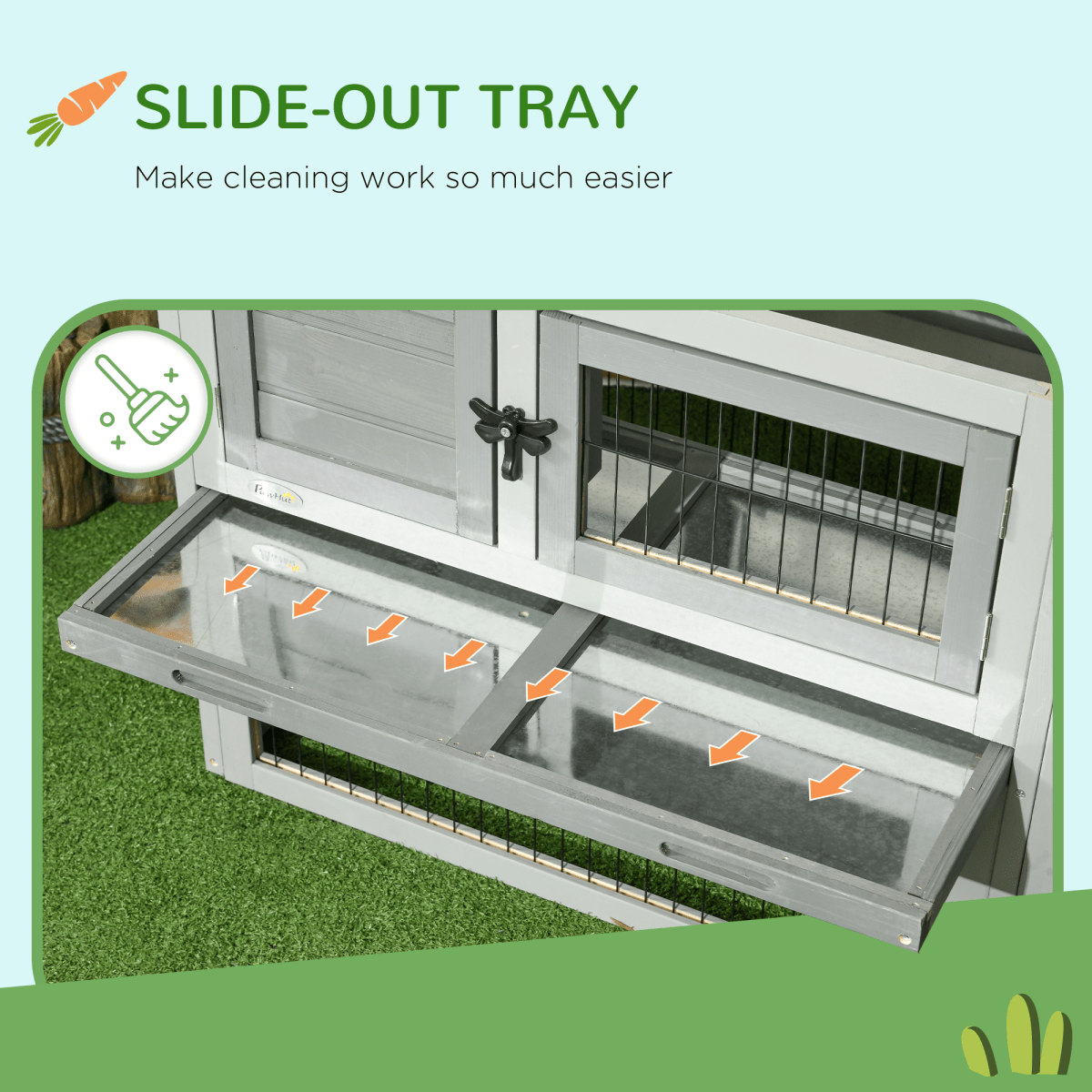 Rabbit Hutch and Outdoor Pet House with Run and Ramp Rabbit Hutch and Outdoor Pet House with Run and Ramp - Image 6