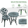 3 Pcs Cast Aluminum Bistro Set-Green 3 Pcs Cast Aluminum Bistro Set-Green - Image 6