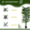 Artificial Bamboo Tree Plant, 1.8 m-Green Bamboo/ Black Pot - Image 6