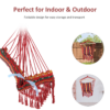 Hammock Chair Swing Colourful Striped Seat Porch Indoor Outdoor Hanging Beach Hammock Chair Swing Colourful Striped Seat Porch Indoor Outdoor Hanging Beach - Image 6