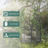 Metal Garden Arch with Double Gate for Climbing Plants
