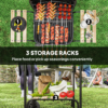 Outsunny Charcoal Barbecue Grill Portable BBQ with Lockable Lid, Vent - Image 7