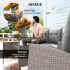 Outsunny 6 Pieces Rattan Garden Furniture Sofa Set, Grey Outsunny 6 Pieces Rattan Garden Furniture Sofa Set, Grey
