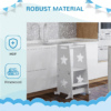 AIYAPLAY 2 in 1 Toddler Step Stool with Safety Rail for Kitchen, White AIYAPLAY 2 in 1 Toddler Step Stool with Safety Rail for Kitchen, White