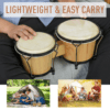 Wooden Bongo Drum Set w/ Sheepskin Drum Head 7.75" & 7" Tuning Wrench HOMCOM Wooden Bongo Drum Set w/ Sheepskin Drum Head 7.75" & 7" Tuning Wrench HOMCOM