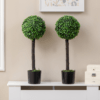 Set of 2 Artificial Boxwood Ball Trees in Pots – 60cm Indoor Outdoor Plants Set of 2 Artificial Boxwood Ball Trees in Pots – 60cm Indoor Outdoor Plants - Image 6