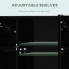 kleankin LED Bathroom Mirror Cabinet with Shelves Wall Mount High Gloss Black kleankin LED Bathroom Mirror Cabinet with Shelves Wall Mount High Gloss Black