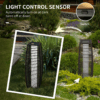 Rattan Solar Floor Lamp with Auto On/Off LED Light, Brown Rattan Solar Floor Lamp with Auto On/Off LED Light, Brown