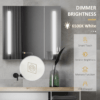 kleankin LED Illuminated Mirror Cabinet Lights, Touch Switch, for Bathroom