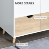 Particle Board 2-Drawer Wardrobe White/Oak Particle Board 2-Drawer Wardrobe White/Oak