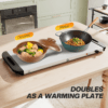 Electric Food Warmer 5 Tray 9.2L Buffet Server with Lids, Silver