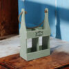39cm Rustic Green 2 Bottle Wine Holder - Image 4