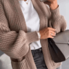 Cropped Balloon Sleeve Pocket Cardigan Cropped Balloon Sleeve Pocket Cardigan - Image 2
