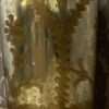 15" Antique Silver Glass Glass Decorative Vase - Image 3